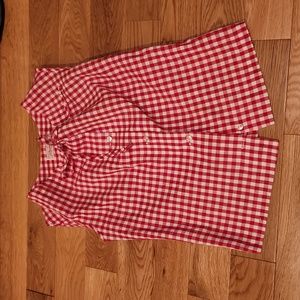Vintage Paquette blouse red & white gingham X small